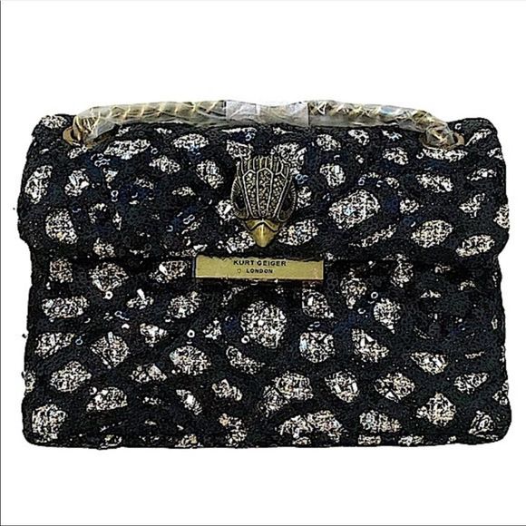 Kurt Geiger Handbags - Kurt Geiger Sequin Overlay Metallic Tweed Mini Kensington Shoulder Crossbody
